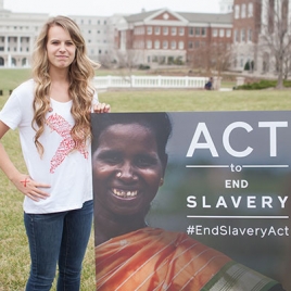 Students support the #EndSlaveryAct