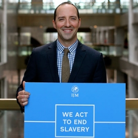 Actor Tony Hale advocates with International Justice Mission for the End Modern Slavery Initiative.